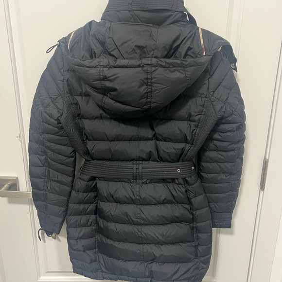 Burberry Quilted Black Coat with Gold Accents - Picture 2 of 8